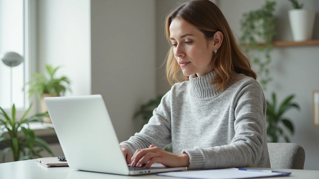 Gezicht van persoon zichtbaar opgelucht na productieve dag, ontspannen houding, avondlicht door raam, kalender op achtergrond